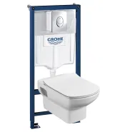 Комплект инсталляция и унитаз подвесной стандартные Grohe Rapid SL Dama Senso, белый (38721001R1)