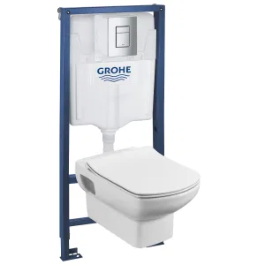 Комплект инсталляция и унитаз подвесной стандартные Grohe Rapid SL Dama Senso, белый (38772001R1) Комплект инсталляция и унитаз подвесной стандартные Grohe Rapid SL Dama Senso, белый (38772001R1)