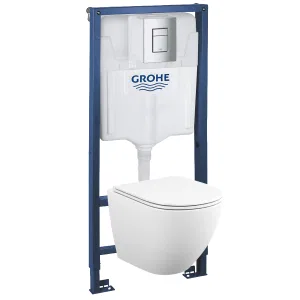 Комплект инсталляция и унитаз подвесной безободковый Grohe Rapid SL GH, белый (39181001) Комплект инсталляция и унитаз подвесной безободковый Grohe Rapid SL GH, белый (39181001)