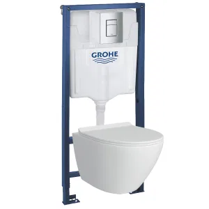 Комплект инсталляция и унитаз подвесной безободковый Grohe Rapid SL GH, белый (39183001) Комплект инсталляция и унитаз подвесной безободковый Grohe Rapid SL GH, белый (39183001)