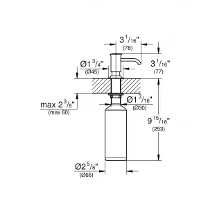Дозатор жидкого мыла GROHE, черная бронза (40537ZB0) Дозатор жидкого мыла GROHE, черная бронза (40537ZB0)