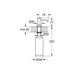 Дозатор жидкого мыла GROHE Authentic, хром, (40537000) Дозатор жидкого мыла GROHE Authentic, хром, (40537000)