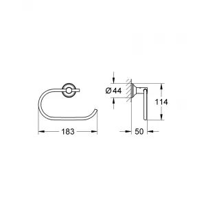 Держатель бумаги без крышки GROHE Essentials Authentic, никель матовый (40657EN1) Держатель бумаги без крышки GROHE Essentials Authentic, никель матовый (40657EN1)