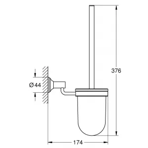 Туалетный "ёршик" в комплекте GROHE Essentials Authentic, никель матовый (40658EN1) Туалетный "ёршик" в комплекте GROHE Essentials Authentic, никель матовый (40658EN1)