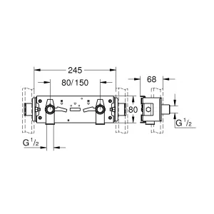Монтажная планка для смесителя GROHE Rapid Pro (39044000) Монтажная планка для смесителя GROHE Rapid Pro (39044000)