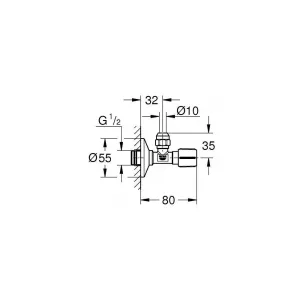 Вентиль угловой GROHE 1/2 дюйма-3/8 дюйма, 1 шт, теплый закат, глянец (22039DA0) Вентиль угловой GROHE 1/2 дюйма-3/8 дюйма, 1 шт, теплый закат, глянец (22039DA0)