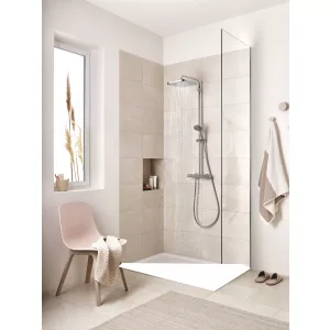 Душевая система с термостатом для настенного монтажа GROHE QuickFix Vitalio Start System 250 Cube, хром, (26696000) Душевая система с термостатом для настенного монтажа GROHE QuickFix Vitalio Start System 250 Cube, хром, (26696000)