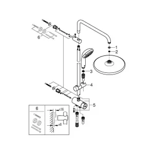 Душевая система с переключателем настенного монтажа GROHE QuickFix Vitalio Start 250, хром (26817000) Душевая система с переключателем настенного монтажа GROHE QuickFix Vitalio Start 250, хром (26817000)