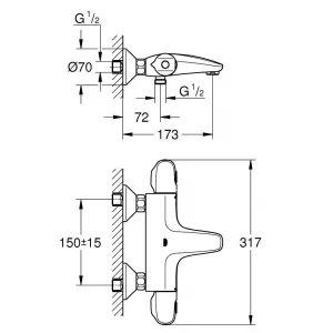 Душевая система для ванны GROHE New Tempesta 200 с термостатом (NB0034-1) Душевая система для ванны GROHE New Tempesta 200 с термостатом (NB0034-1)