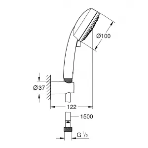 Душевой набор GROHE QuickFix Vitalio Comfort 100 II, хром (26399000) Душевой набор GROHE QuickFix Vitalio Comfort 100 II, хром (26399000)