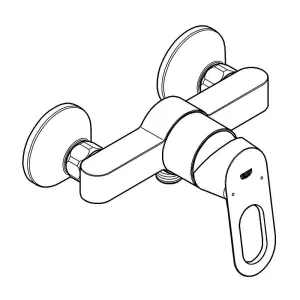 Смеситель для душа GROHE Start Loop, настенный монтаж, хром (23354000) Смеситель для душа GROHE Start Loop, настенный монтаж, хром (23354000)