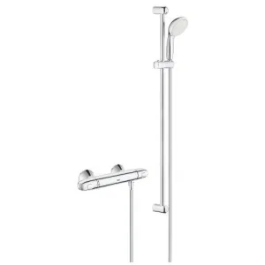 Термостатический смеситель для душа GROHE Grohtherm 1000 Newс душевым гарнитуром Tempesta New II, штанга 900 мм, хром (34256004) Термостатический смеситель для душа GROHE Grohtherm 1000 Newс душевым гарнитуром Tempesta New II, штанга 900 мм, хром (34256004)