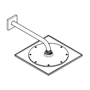 Верхний душ с кронштейном GROHE Rainshower F-series, 254х254 мм, хром (26060000) Верхний душ с кронштейном GROHE Rainshower F-series, 254х254 мм, хром (26060000)