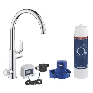Смеситель для кухни GROHE Blue Pure Eurosmart, стартовый комплект, хром, (30384000) Смеситель для кухни GROHE Blue Pure Eurosmart, стартовый комплект, хром, (30384000)