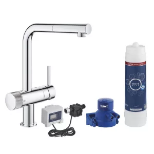 Смеситель для кухни GROHE Blue Pure Minta, стартовый комплект, хром, (30393000) Смеситель для кухни GROHE Blue Pure Minta, стартовый комплект, хром, (30393000)