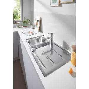 Мойка GROHE из нержавеющей стали с корзинчатым вентилем, оборачиваемая, 1 чаша, K400+ 45 -S 87,3/51,3 1.0 (31568SD0) Мойка GROHE из нержавеющей стали с корзинчатым вентилем, оборачиваемая, 1 чаша, K400+ 45 -S 87,3/51,3 1.0 (31568SD0)