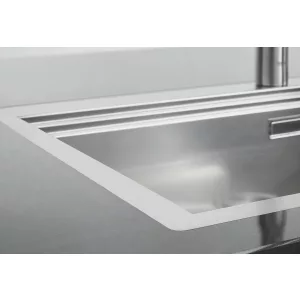 Мойка GROHE из нержавеющей стали с корзинчатым вентилем, расположение основной чаши слева, K1000 80-S 116/52 1.0 (31581SD0) Мойка GROHE из нержавеющей стали с корзинчатым вентилем, расположение основной чаши слева, K1000 80-S 116/52 1.0 (31581SD0)