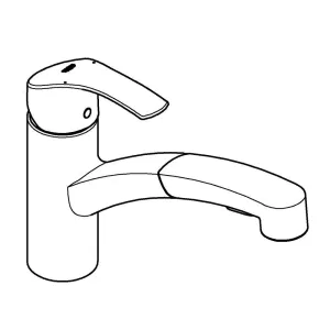 Смеситель однорычажный для мойки, GROHE Eurosmart, хром, (30305000) Смеситель однорычажный для мойки, GROHE Eurosmart, хром, (30305000)