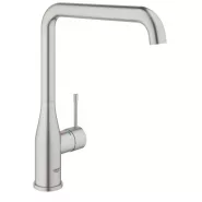Смеситель для кухонной мойки GROHE Accent с поворотным L-образным изливом, суперсталь (30423DC0)