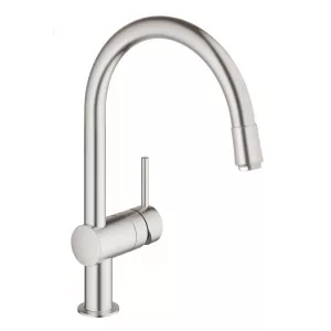 Смеситель для кухонной мойки GROHE Vento с выдвижным C-образным изливом, суперсталь (30434DC0) Смеситель для кухонной мойки GROHE Vento с выдвижным C-образным изливом, суперсталь (30434DC0)