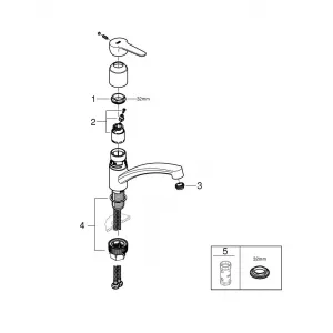 Смеситель для кухонной мойки GROHE Start Eco c низким изливом, хром (31685000) Смеситель для кухонной мойки GROHE Start Eco c низким изливом, хром (31685000)