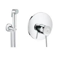 Готовый комплект для гигиенического душа GROHE BauClassic: встраиваемый смеситель, гигиенический набор, хром (124902-B)