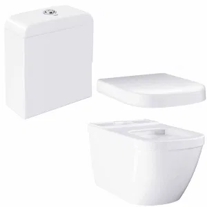 Унитаз напольный безободковый GROHE Euro Ceramic с бачком и сиденьем без микролифта (NW0015-1) Унитаз напольный безободковый GROHE Euro Ceramic с бачком и сиденьем без микролифта (NW0015-1)
