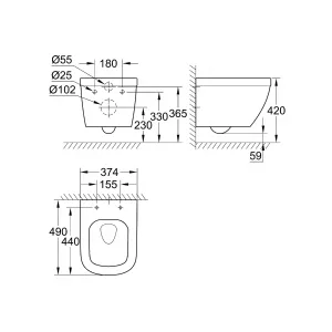 Готовый набор для туалета GROHE Euro Ceramic (NW0020-1) Готовый набор для туалета GROHE Euro Ceramic (NW0020-1)