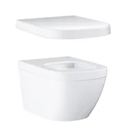 Унитаз подвесной безободковый GROHE Euro Ceramic с гигиеническим покрытием, с сиденьем без микролифта (NW0025-1)