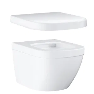 Унитаз подвесной безободковый, компактный GROHE Euro Ceramic с сиденьем без микролифта (NW0027) Унитаз подвесной безободковый, компактный GROHE Euro Ceramic с сиденьем без микролифта (NW0027)