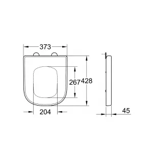 Унитаз подвесной безободковый, компактный GROHE Euro Ceramic с сиденьем с микролифтом (NW0028) Унитаз подвесной безободковый, компактный GROHE Euro Ceramic с сиденьем с микролифтом (NW0028)