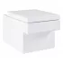Унитаз подвесной безободковый GROHE Cube Ceramic с сиденьем с микролифтом (NW0038) Унитаз подвесной безободковый GROHE Cube Ceramic с сиденьем с микролифтом (NW0038)