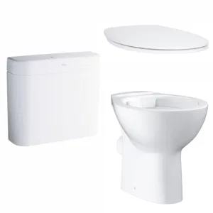 Унитаз напольный безободковый GROHE Bau Ceramic с бачком и сиденьем с микролифтом (NW0051) Унитаз напольный безободковый GROHE Bau Ceramic с бачком и сиденьем с микролифтом (NW0051)