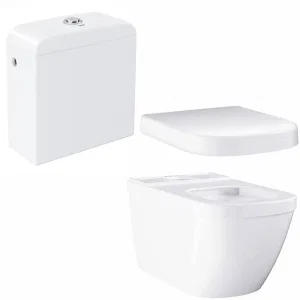 Унитаз напольный безободковый GROHE Euro Ceramic с бачком и сиденьем без микролифта (NW0058-1) Унитаз напольный безободковый GROHE Euro Ceramic с бачком и сиденьем без микролифта (NW0058-1)