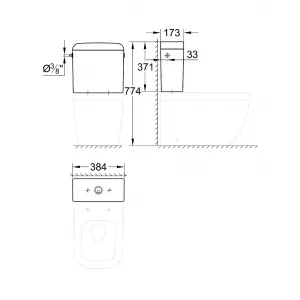 Унитаз напольный безободковый GROHE Euro Ceramic с бачком и сиденьем с микролифтом (NW0058) Унитаз напольный безободковый GROHE Euro Ceramic с бачком и сиденьем с микролифтом (NW0058)
