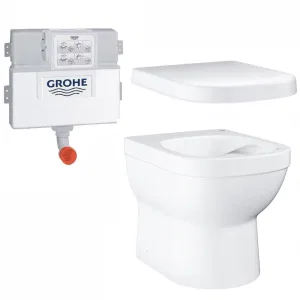 Унитаз напольный безободковый GROHE Euro Ceramic с бачком и сиденьем с микролифтом (NW0059) Унитаз напольный безободковый GROHE Euro Ceramic с бачком и сиденьем с микролифтом (NW0059)