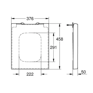 Унитаз напольный безободковый GROHE Cube Ceramic с бачком и сиденьем с микролифтом (NW0065-1) Унитаз напольный безободковый GROHE Cube Ceramic с бачком и сиденьем с микролифтом (NW0065-1)