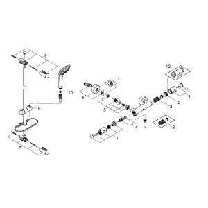 Термостат для душа с душевым гарнитуром, GROHE Grohtherm 1000 Cosmopolitan M, хром, (34321002) Термостат для душа с душевым гарнитуром, GROHE Grohtherm 1000 Cosmopolitan M, хром, (34321002)