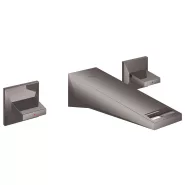 Смеситель для раковины GROHE Allure Brilliant на 3 отверстия, настенный монтаж, вынос 161 мм, комплект верхней монтажной части для 29 025 000, темный графит 