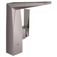 Смеситель для раковины GROHE Allure Brilliant, с высоким изливом, гладкий корпус, темный графит глянец (23112A00)