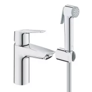 Смеситель для раковины однорычажный GROHE QuickFix Start, с гигиеническим душем, S-Size, хром, (23123003)
