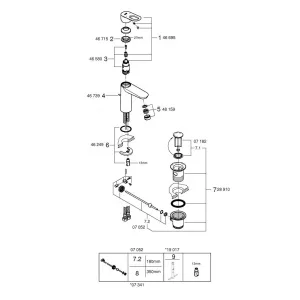Смеситель для раковины GROHE Start Loop с донным клапаном, M-Size, хром (23778000) Смеситель для раковины GROHE Start Loop с донным клапаном, M-Size, хром (23778000)