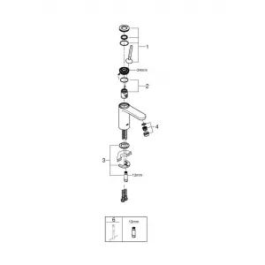 Смеситель для раковины однорычажный GROHE Get Joy, хром (23800000) Смеситель для раковины однорычажный GROHE Get Joy, хром (23800000)