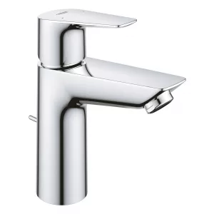 Смеситель для раковины GROHE BauEdge с ограничителем температуры и рычажным донным клапаном, размер M, хром (23902001) Смеситель для раковины GROHE BauEdge с ограничителем температуры и рычажным донным клапаном, размер M, хром (23902001)
