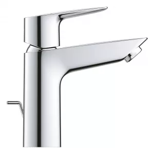 Смеситель для раковины GROHE BauEdge с ограничителем температуры и рычажным донным клапаном, размер M, хром (23902001) Смеситель для раковины GROHE BauEdge с ограничителем температуры и рычажным донным клапаном, размер M, хром (23902001)