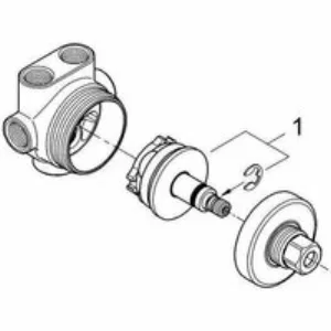 Встраиваемая часть переключателя потоков GROHE на 3 положения (29033000) Встраиваемая часть переключателя потоков GROHE на 3 положения (29033000)