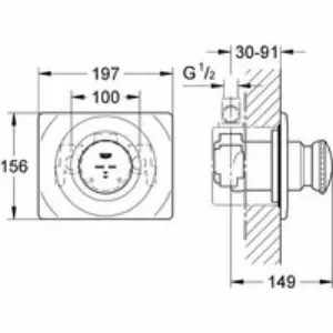 Внешняя часть смесителя для душа GROHE Contromix автоматический, хром (36121000) Внешняя часть смесителя для душа GROHE Contromix автоматический, хром (36121000)