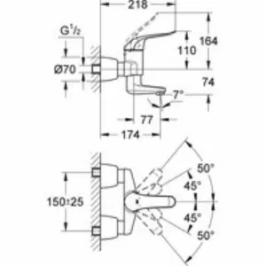 Смеситель для раковины GROHE Euroeco Special, хром (32768000) Смеситель для раковины GROHE Euroeco Special, хром (32768000)