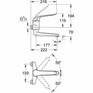 Смеситель для раковины GROHE Euroeco Special, хром (32772000) Смеситель для раковины GROHE Euroeco Special, хром (32772000)