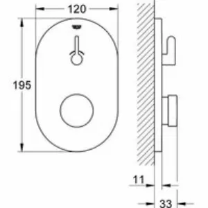 Внешняя часть смесителя для душа GROHE Eurosmart Cosmopolitan T автоматический, хром (36321000) Внешняя часть смесителя для душа GROHE Eurosmart Cosmopolitan T автоматический, хром (36321000)